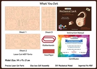Funvention |DIY Mechanical Lock with Key - Build Working Lock Yourself - STEM Learning Utility Kit - Brown, 60+, Yes, No, Engineered Wood, 27 x 19 x 4 cm, Funvention, 250 grams, Shipping Charges will be added during checkout. Order will be shipped within 2-4 working days. Delivery time may vary due to COVID-19 , rainy season and delivery location.  TrackingID will be provided  to check the  real time status of delivery. For any further queries related to order, Kindly send what's app to PieceofPassion Custo