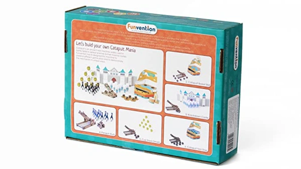 Funvention | Catapult Mania - Build & Play 6 Unique Games - DIY Science Educational Toy for Kids-STEM Kit for Kids, Educational Games, DIY Kit for Kids - Multi, Yes, No, Engineered MDF Wood, 34.04 x 25.65 x 8.64 cm, Funvention, 500 grams, Price mentioned inclusive of Tax, Shipping, Packing Cost. Shipping ONLY within INDIA is available. Order will be shipped within 1-2 working days upon payment done. Delivery time may vary due to COVID-19 , rainy season and delivery location.  TrackingID will be provided  to