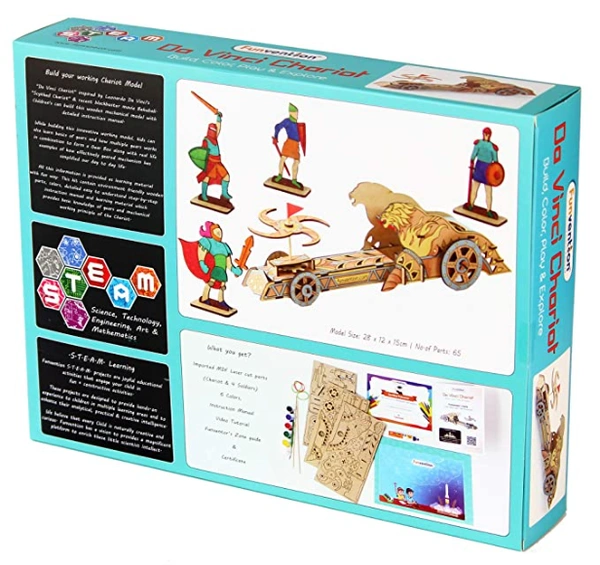 Funvention | for Little Scientist in Every Kid DIY Mechanical Model - Science Educational Wooden Toy for Bahubali Fans - Multi, Yes, No, Engineered MDF Wood, 35 x 11.99 x 15.01 cm, Funvention, 800 grams, Shipping Charges will be added during checkout. Order will be shipped within 2-4 working days. Delivery time may vary due to COVID-19 , rainy season and delivery location.  TrackingID will be provided  to check the  real time status of delivery. For any further queries related to order, Kindly send what's a