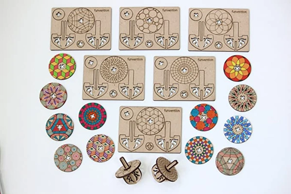 Funvention | Spinning Top Kits -Set of 6 DIY Coloring Puzzle for Kids-STEM Learning Toys Build-Color-Play Birthday Return Gift - Multi, Yes, No, Engineered MDF Wood, 27 x 19 x 4 cm, Funvention, 300 grams, Shipping Charges will be added during checkout. Order will be shipped within 2-4 working days. Delivery time may vary due to COVID-19 , rainy season and delivery location.  TrackingID will be provided  to check the  real time status of delivery. For any further queries related to order, Kindly send what's 
