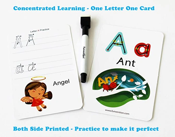 Funvention- for Little Scientist in Every Kid ABC Alphabet Write and Wipe Activity Writing Practice Cards Learning Games, Educational Toys for Children 3-6 Years - Multi, Yes, No, Plastic Sheets, 27 x 19 x 4 cm, Funvention, 300 grams, Shipping Charges will be added during checkout. Order will be shipped within 2-4 working days. Delivery time may vary due to COVID-19 , rainy season and delivery location.  TrackingID will be provided  to check the  real time status of delivery. For any further queries related