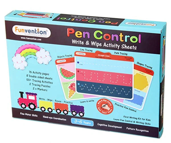 Funvention | Educational Game 123 Numbers Write and Wipe Activity Writing & Counting Practice Cards Learning Games, Pen Control for Children 3-6 Years - Multi, Yes, No, Plastic Sheets, 27 x 19 x 4 cm, Funvention, 300 grams, Shipping Charges will be added during checkout. Order will be shipped within 2-4 working days. Delivery time may vary due to COVID-19 , rainy season and delivery location.  TrackingID will be provided  to check the  real time status of delivery. For any further queries related to order, 