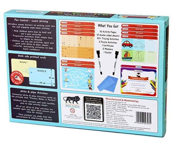 Funvention | Educational Game 123 Numbers Write and Wipe Activity Writing & Counting Practice Cards Learning Games, Pen Control for Children 3-6 Years - Multi, Yes, No, Plastic Sheets, 27 x 19 x 4 cm, Funvention, 300 grams, Shipping Charges will be added during checkout. Order will be shipped within 2-4 working days. Delivery time may vary due to COVID-19 , rainy season and delivery location.  TrackingID will be provided  to check the  real time status of delivery. For any further queries related to order, 