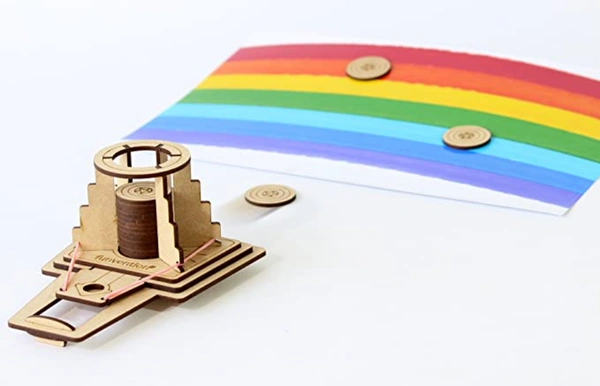 Funvention | Disc Launcher - DIY Science Educational Toy - STEM Learning Kit for Kids - Multi, Yes, No, Engineered MDF Wood, 15.01 x 11.99 x 11.99 cm, Funvention, 300 grams, Shipping Charges will be added during checkout. Order will be shipped within 2-4 working days. Delivery time may vary due to COVID-19 , rainy season and delivery location.  TrackingID will be provided  to check the  real time status of delivery. For any further queries related to order, Kindly send what's app to PieceofPassion Customer 