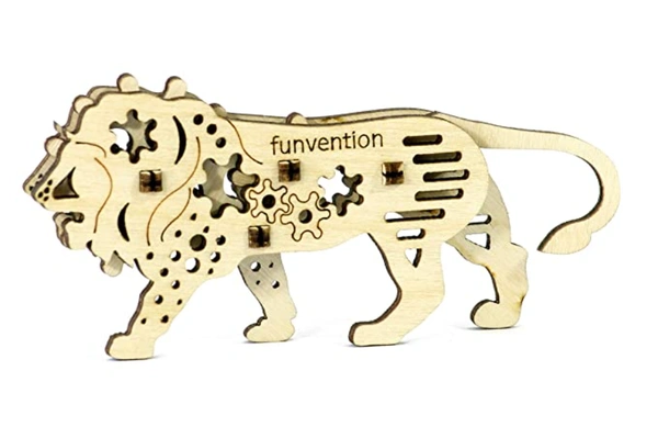 Funvention | for Little Scientist in Every Kid Fun Fidgets Jungle DIY Miniature Lion; Unicorn; Dino and Butterfly Mechanical Models STEM Learning 3D Puzzle Kit -Set of 4 - Multi, Yes, No, Engineered MDF Wood, 19 x 4 x 27 cm, Funvention, 350 grams, Shipping Charges will be added during checkout. Order will be shipped within 2-4 working days. Delivery time may vary due to COVID-19 , rainy season and delivery location.  TrackingID will be provided  to check the  real time status of delivery. For any further qu