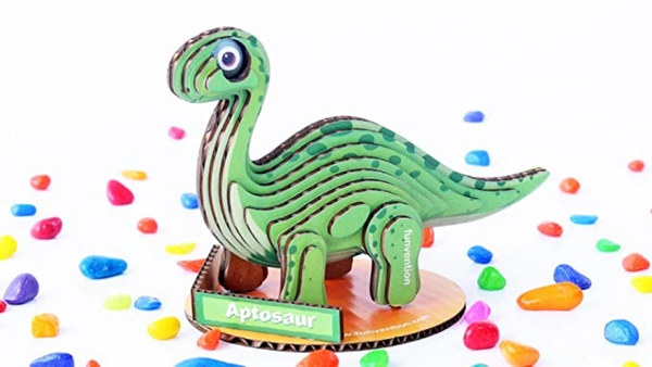 Funvention | Aptosaur 3D Model Puzzle Kit - DIY 3D Puzzle for Kids - Educational Toys - Green, Yes, No, Paper, Cardboard, 26 x 18 x 5.4 cm, Funvention, 200 grams, Shipping Charges will be added during checkout. Order will be shipped within 2-4 working days. Delivery time may vary due to COVID-19 , rainy season and delivery location.  TrackingID will be provided  to check the  real time status of delivery. For any further queries related to order, Kindly send what's app to PieceofPassion Customer Care at +91