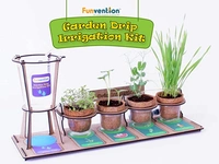 Funvention | Garden Drip Irrigation Kit DIY Science Educational Toy, STEM Learning Kit, Birthday Gifts - Multi, Yes, No, High Quality Engineered Wood, Paper, Coir Pot, Seeds & Soil Coin, 40 x 15 x 20 cm, Funvention, 800 grams, Shipping Charges will be added during checkout. Order will be shipped within 2-4 working days. Delivery time may vary due to COVID-19 , rainy season and delivery location.  TrackingID will be provided  to check the  real time status of delivery. For any further queries related to orde