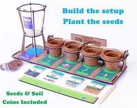 Funvention | Garden Drip Irrigation Kit DIY Science Educational Toy, STEM Learning Kit, Birthday Gifts - Multi, Yes, No, High Quality Engineered Wood, Paper, Coir Pot, Seeds & Soil Coin, 40 x 15 x 20 cm, Funvention, 800 grams, Shipping Charges will be added during checkout. Order will be shipped within 2-4 working days. Delivery time may vary due to COVID-19 , rainy season and delivery location.  TrackingID will be provided  to check the  real time status of delivery. For any further queries related to orde