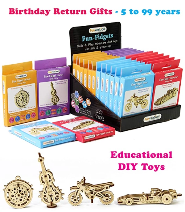 Funvention| for Little Scientist in Every Kid DIY Miniature Mechanical Wooden Models with Standee for Kids - Set of 12 Flat Pack (6x4 Designs) - Yes, No, Engineered MDF Wood, 20 x 22 x 21 cm, Funvention, 1 kg, Shipping Charges will be added during checkout. Order will be shipped within 2-4 working days. Delivery time may vary due to COVID-19 , rainy season and delivery location.  TrackingID will be provided  to check the  real time status of delivery. For any further queries related to order, Kindly send wh