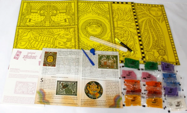 Toykraft | Sandsational Madhubani | Sand art kit to make 4 traditional art pictures using coloured sand for 5+ years to adult - Yes, No, Sand, Printed Templates, Toykraft, 400 grams, Shipping Charges will be added during checkout. Order will be shipped within 2-4 working days. Delivery time may vary due to COVID-19 , rainy season and delivery location.  TrackingID will be provided  to check the  real time status of delivery. For any further queries related to order, Kindly send what's app to PieceofPassion 