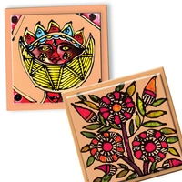 Toykraft | Glass Painting Madhubani Coasters kit -|Art & Craft Activity kit for 7-year-olds - Multi, Yes, No, MDF Coasters, Glass Tops, Toykraft, 350 grams, Shipping Charges will be added during checkout. Order will be shipped within 2-4 working days. Delivery time may vary due to COVID-19 , rainy season and delivery location.  TrackingID will be provided  to check the  real time status of delivery. For any further queries related to order, Kindly send what's app to PieceofPassion Customer Care at +91888335