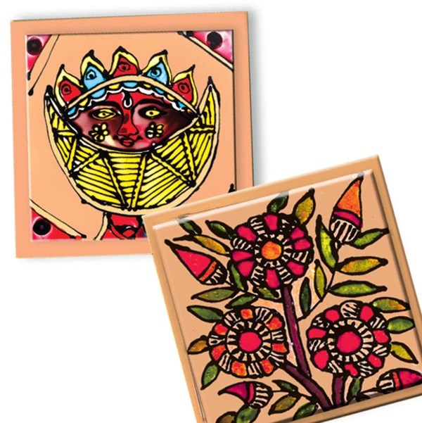 Toykraft | Glass Painting Madhubani Coasters kit -|Art & Craft Activity kit for 7-year-olds - Multi, Yes, No, MDF Coasters, Glass Tops, Toykraft, 350 grams, Shipping Charges will be added during checkout. Order will be shipped within 2-4 working days. Delivery time may vary due to COVID-19 , rainy season and delivery location.  TrackingID will be provided  to check the  real time status of delivery. For any further queries related to order, Kindly send what's app to PieceofPassion Customer Care at +91888335
