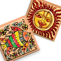 Toykraft | Glass Painting Madhubani Coasters kit -|Art & Craft Activity kit for 7-year-olds - Multi, Yes, No, MDF Coasters, Glass Tops, Toykraft, 350 grams, Shipping Charges will be added during checkout. Order will be shipped within 2-4 working days. Delivery time may vary due to COVID-19 , rainy season and delivery location.  TrackingID will be provided  to check the  real time status of delivery. For any further queries related to order, Kindly send what's app to PieceofPassion Customer Care at +91888335