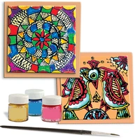 Toykraft | Glass Painting Madhubani Coasters kit -|Art & Craft Activity kit for 7-year-olds - Multi, Yes, No, MDF Coasters, Glass Tops, Toykraft, 350 grams, Shipping Charges will be added during checkout. Order will be shipped within 2-4 working days. Delivery time may vary due to COVID-19 , rainy season and delivery location.  TrackingID will be provided  to check the  real time status of delivery. For any further queries related to order, Kindly send what's app to PieceofPassion Customer Care at +91888335