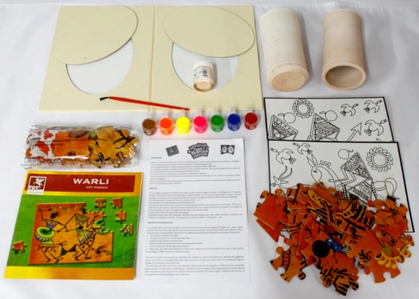 Toyjraft | Wondrous Warli Art & Craft - Multi, Yes, No, Terracotta, Paper cardboard, Toykraft, 800 grams, Shipping Charges will be added during checkout. Order will be shipped within 2-4 working days. Delivery time may vary due to COVID-19 , rainy season and delivery location.  TrackingID will be provided  to check the  real time status of delivery. For any further queries related to order, Kindly send what's app to PieceofPassion Customer Care at +918883355326 , Refund accepted ONLY if the BOX is NOT opene