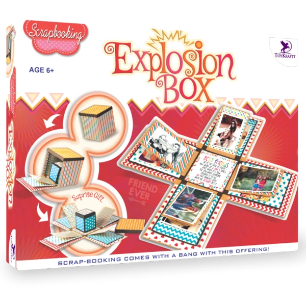 Toykraft | Explosion Box - Scrap Book Making - Multi, Yes, No, Printed Cards, Papers, Toykraft, 300 grams, Shipping Charges will be added during checkout. Order will be shipped within 2-4 working days. Delivery time may vary due to COVID-19 , rainy season and delivery location.  TrackingID will be provided  to check the  real time status of delivery. For any further queries related to order, Kindly send what's app to PieceofPassion Customer Care at +918883355326 , Refund accepted ONLY if the BOX is NOT open