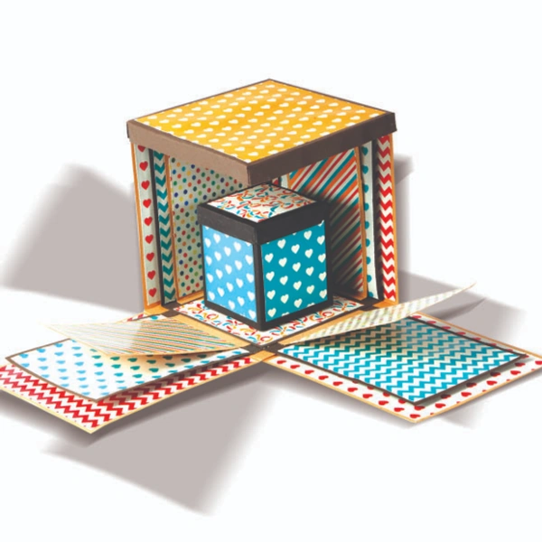Toykraft | Explosion Box - Scrap Book Making - Multi, Yes, No, Printed Cards, Papers, Toykraft, 300 grams, Shipping Charges will be added during checkout. Order will be shipped within 2-4 working days. Delivery time may vary due to COVID-19 , rainy season and delivery location.  TrackingID will be provided  to check the  real time status of delivery. For any further queries related to order, Kindly send what's app to PieceofPassion Customer Care at +918883355326 , Refund accepted ONLY if the BOX is NOT open