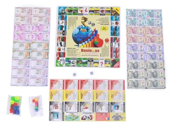 Yash Toys | 5 In 1 Business Board Game Junior - Multicolor - No, No, Cardboard, Paper, L 19 x B 26 x H 3 cm , Yash Toys, 250 grams, Promotes child's cognitive development Develops social skills and communication as it is a group activity Promote logic development, social and problem solving skills in kids Vital to make learning interesting, 5 in 1 Board game, Unisex, 9+ Years, Brand - Yash Toys  Type - Board games  Age - 9 Years+  Material - Cardboard   Package Dimensions - L 19 x B 26 x H 3 cm 