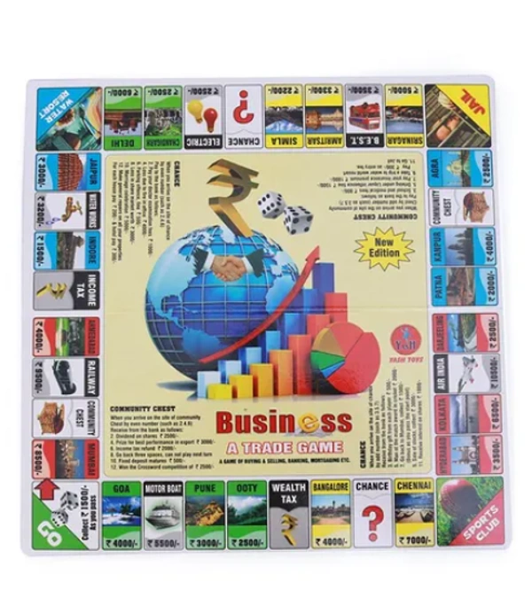 Yash Toys | 5 In 1 Business Board Game Junior - Multicolor - No, No, Cardboard, Paper, L 19 x B 26 x H 3 cm , Yash Toys, 250 grams, Promotes child's cognitive development Develops social skills and communication as it is a group activity Promote logic development, social and problem solving skills in kids Vital to make learning interesting, 5 in 1 Board game, Unisex, 9+ Years, Brand - Yash Toys  Type - Board games  Age - 9 Years+  Material - Cardboard   Package Dimensions - L 19 x B 26 x H 3 cm 