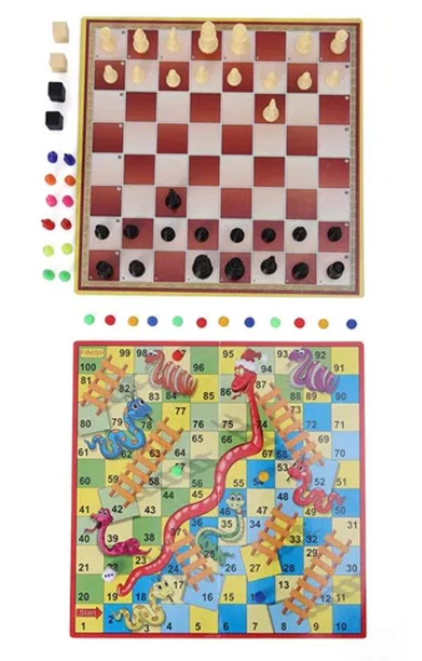 Yash Toys | 5 in 1 Play Station 1 Game - Multicolor - Multi, No, No, Cardboard, Paper, L 23 x B 39.5 x H 5 cm, Yash Toys, 250 grams, This set includes chess, draughts, snakes & ladders, Ludo, Chinese checkers Promotes child's cognitive development Develops social skills and communication as it is a group activity, 1 Board Game, Unisex, 6+ Years, Brand - Yash Toys Type - Board game Age - 6 Years+ Players - 2 to 4 Material - Cardboard Box Dimensions - L 23 x B 39.5 x H 5 cm