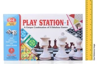 Yash Toys | 5 in 1 Play Station 1 Game - Multicolor - Multi, No, No, Cardboard, Paper, L 23 x B 39.5 x H 5 cm, Yash Toys, 250 grams, This set includes chess, draughts, snakes & ladders, Ludo, Chinese checkers Promotes child's cognitive development Develops social skills and communication as it is a group activity, 1 Board Game, Unisex, 6+ Years, Brand - Yash Toys Type - Board game Age - 6 Years+ Players - 2 to 4 Material - Cardboard Box Dimensions - L 23 x B 39.5 x H 5 cm