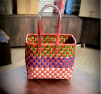 Chettinad | Handmade Baskets | Set Of 5 Without Lid - Multi, Nylon Tape, PieceOfPassion, 2 KG, we do not accept return or refund of this category of products, Set of 5 handmade nylon baskets with handle, Women, 18+, Material: Nylon Tape, Color: Multi, Weight: 2 KG