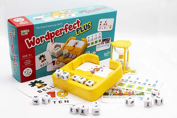 Virgo Toys | Wordperfect Plus 3 Years Plus, 14 x 3 cm, Improves Vocabulary and Grammar and Problem Solving Ability, Multicolor - No, No, 48 x 21.4 x 7.5 Centimeters, Virgo, 500 grams, Boys and Girls, 3+ Years