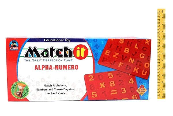 Virgo Toys | Match It Alpha Numero - No, No, Plastic, 47mmx20mmx6mm, Virgo, 571 grams, Boys and Girls, 4+ Years