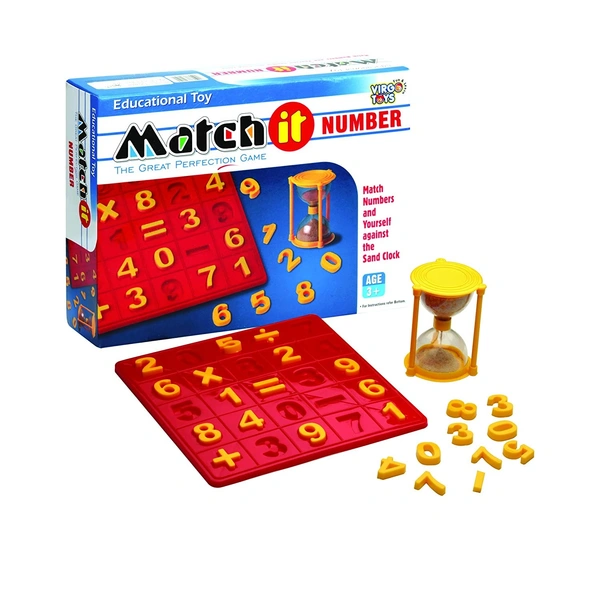 Virgo Toys | Match it Numbers - No, No, Plastic, ‎27 x 20 x 6.3 cm, Virgo, 250 grams, Boys And Girls, 3+ Years