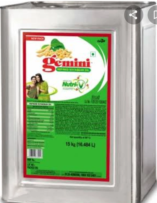 Gemini Soyabean Oil Tin - 15 kg