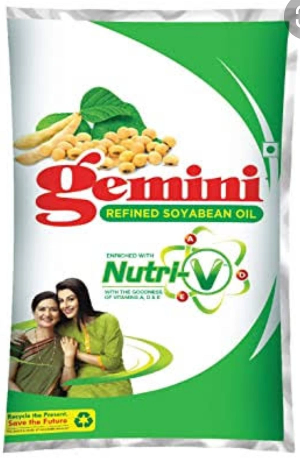 Gemini Soyabean Oil Packet - 1 liter