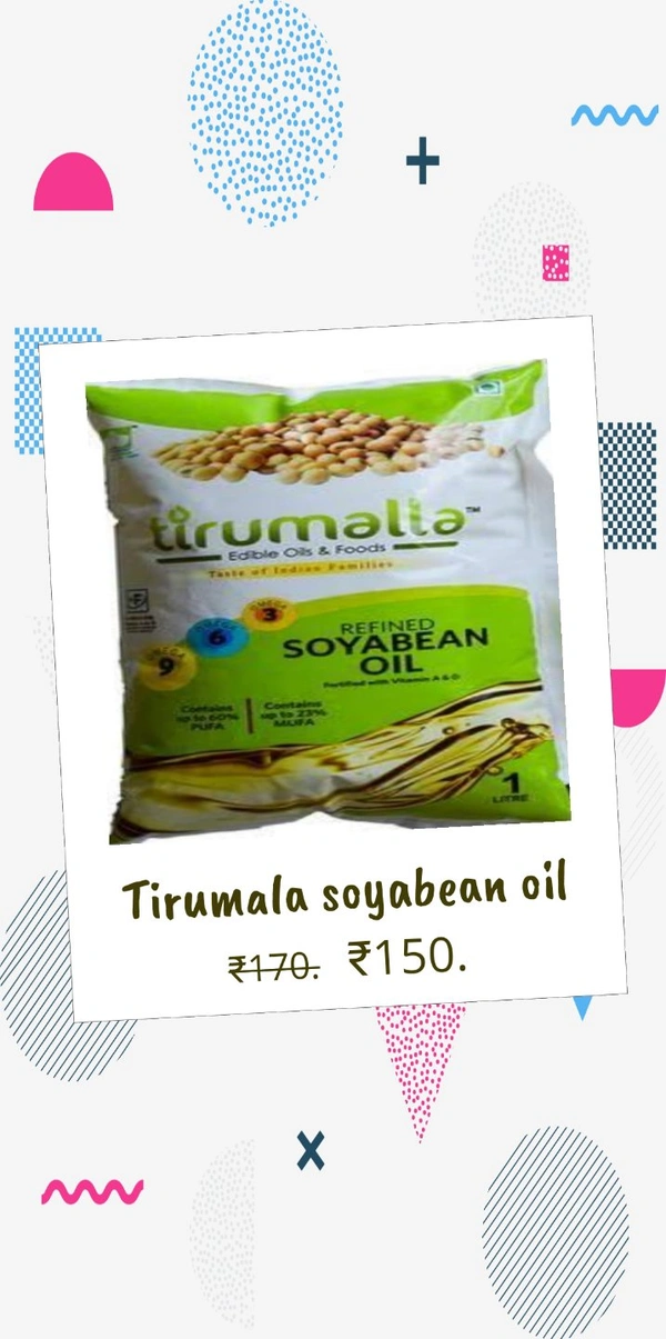 Tirumala Soyabean Oil Packet - 1 liter