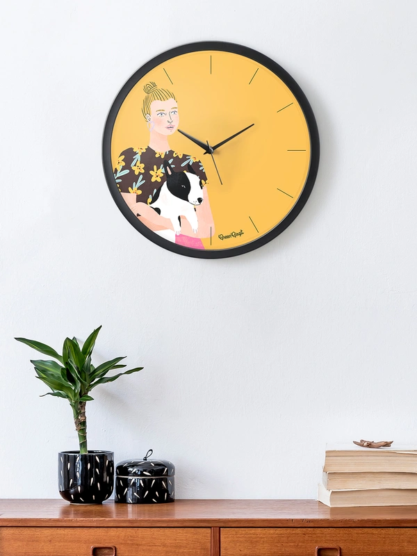 Dog Love Analog Wall Clock