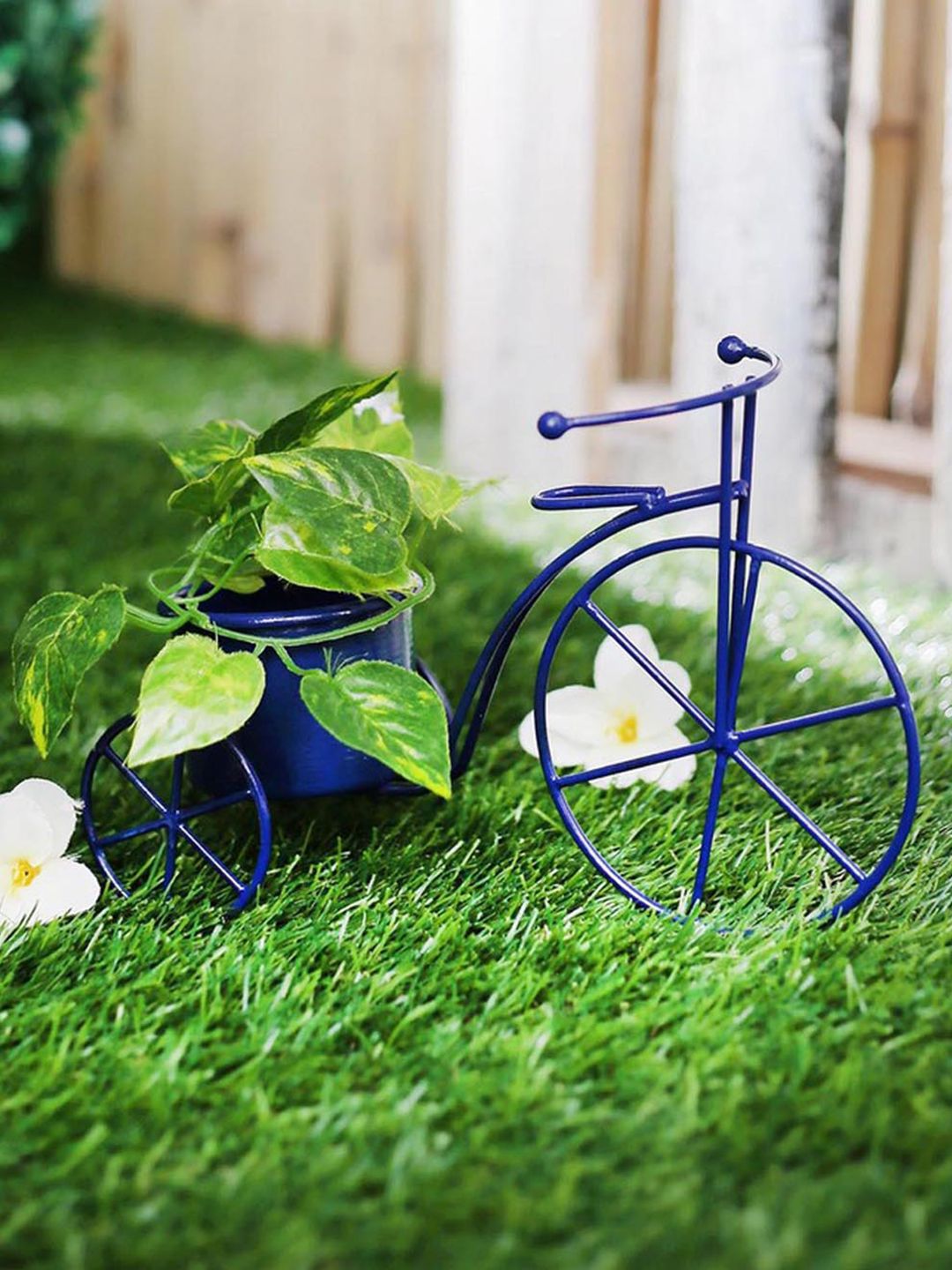 Small Cycle Planter Blue