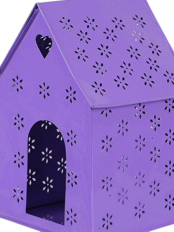 Hut Shape Bird House Purple