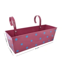 Polka Dot Rectangle Planter Pink