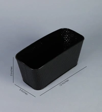 Set of Two 12'' Embossed Pot Black & White
