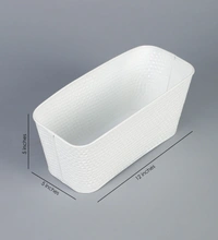Set of Two 12'' Embossed Pot Red & White