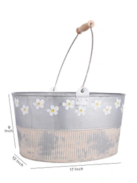 Oval Flower Embossed Tub