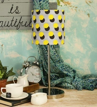 Yellow Polka Lamp
