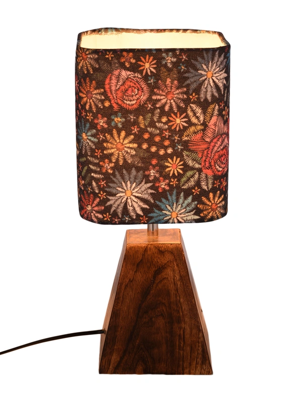 Pyramid Black Floral Stich Lamp