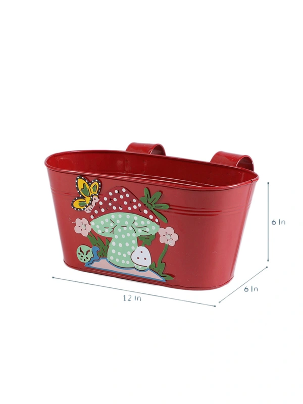 Set of Five Railing Mushroom Tubs