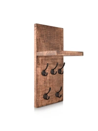 Green Girgit Five Hook Wooden Key Holder