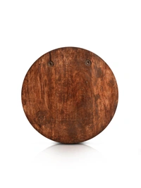 Green girgit Wooden Round Wall Shelf