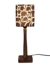 Tiny Elephants Wooden Lamp