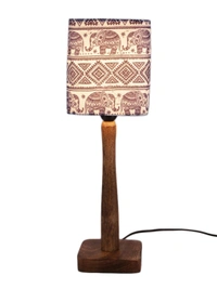 Warli Art Wooden Lamp